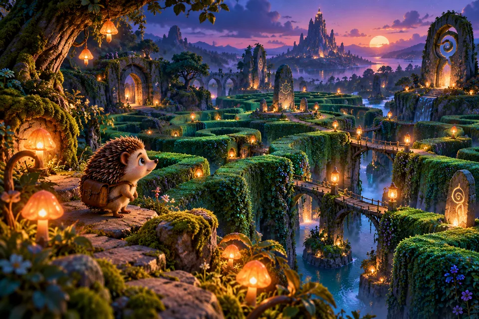 Mosslight Maze concept art